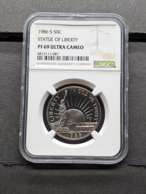 1986-S PROOF Statue of Liberty Half Dollar - NGC PF69 ULTRA CAMEO