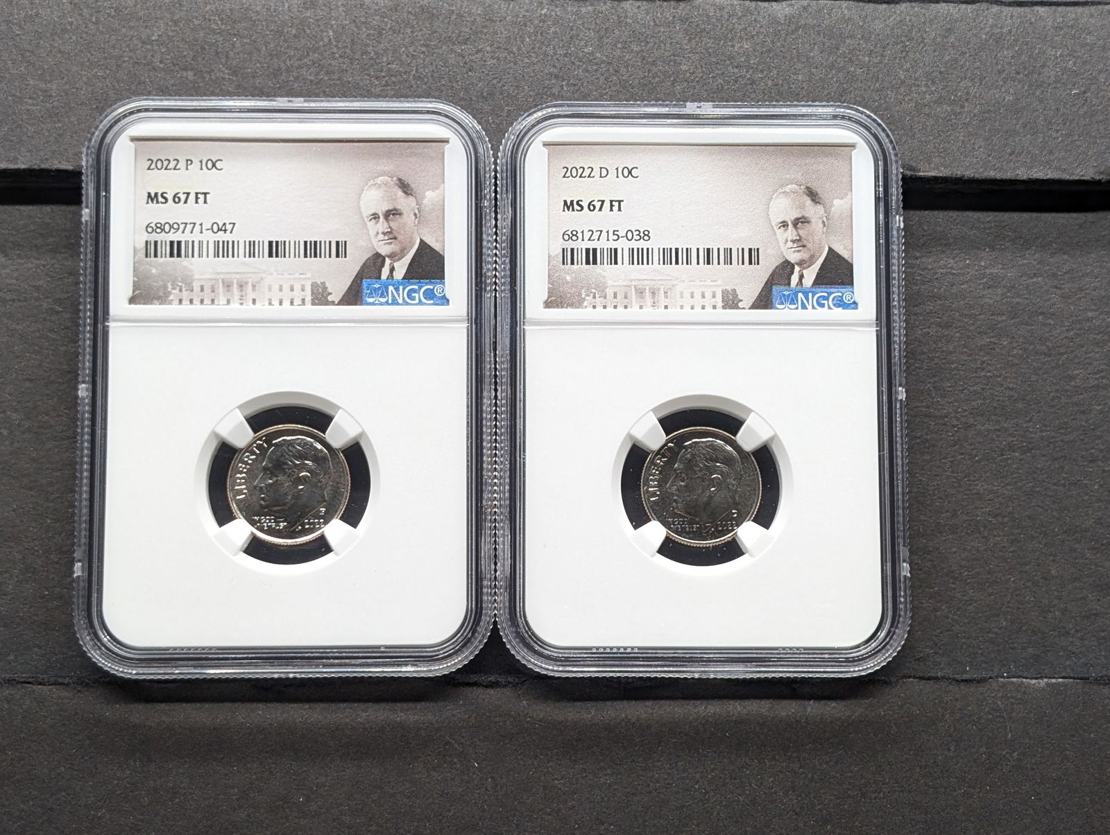 2022-P&D Roosevelt Dime - NGC MS67 FT (2 PCS) (1 of 7)