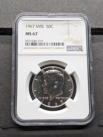 1967 SMS Kennedy Half Dollar - NGC MS67