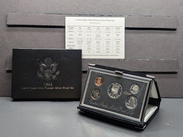 1994-S U.S. Mint Premier Silver Proof Set in OGP w/ COA