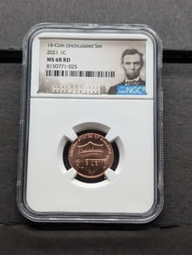 2021 Lincoln Shield Cent - NGC MS68 RD