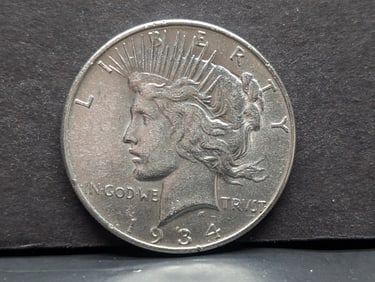 1934 Peace Silver Dollar
