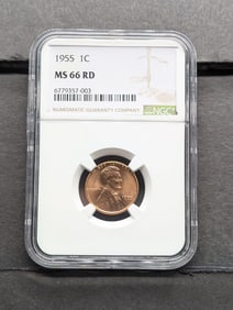 1955 Lincoln Wheat Cent - NGC MS66 RD