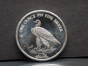 1 Oz. .999 FINE SILVER Indian Head Designed Round
