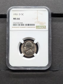 1951-D Jefferson Nickel - NGC MS66