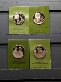 Grab Bag of Various Bronze Commem Medals in Display Cards