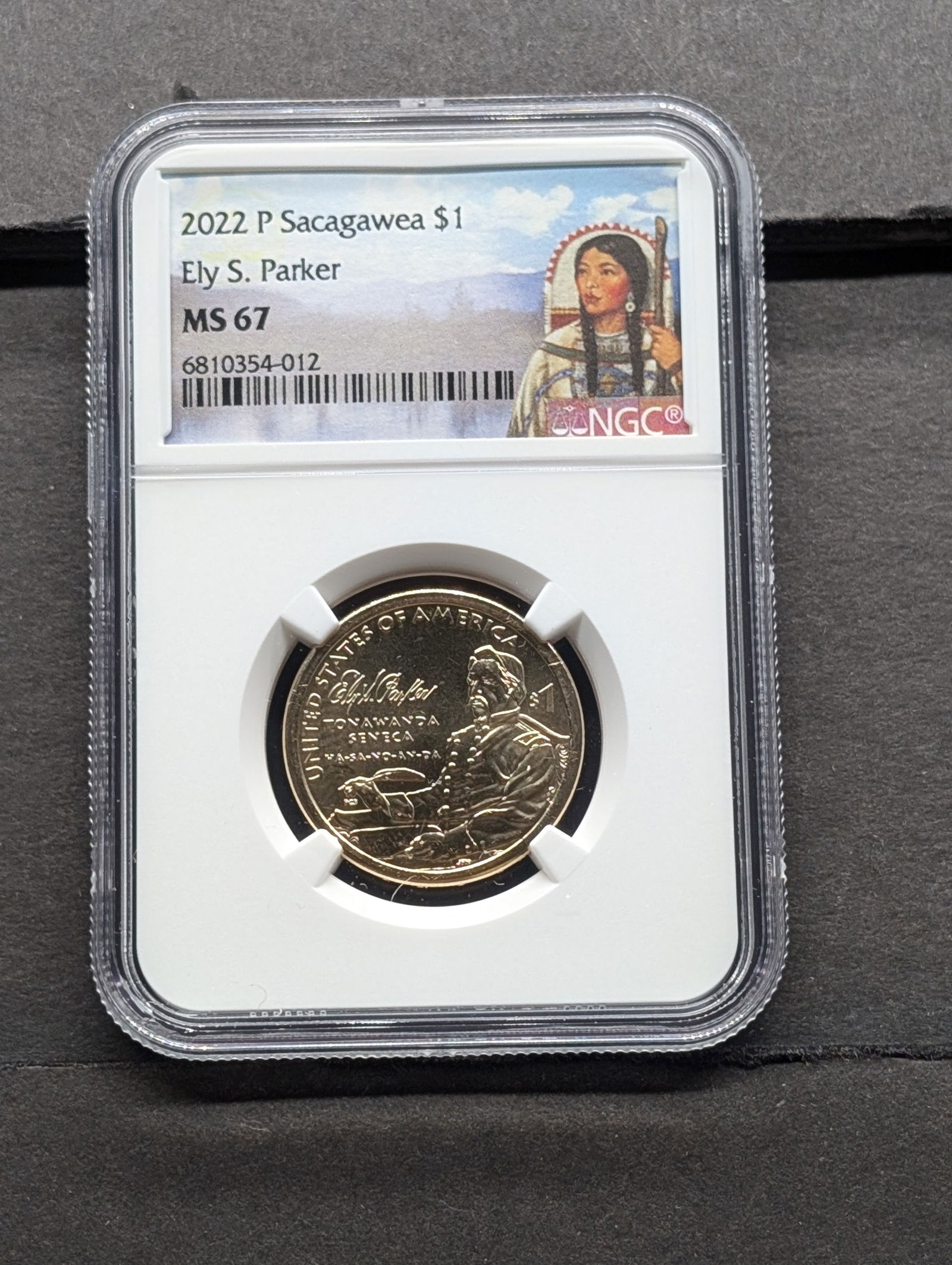 2022-P Sacagawea Ely S. Parker $1 Coin - NGC MS67 (1 of 3)
