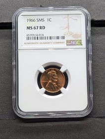 1966 SMS Lincoln Memorial Cent - NGC MS67 RD