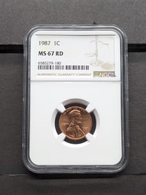 1987 Lincoln Memorial Cent - NGC MS67 RD