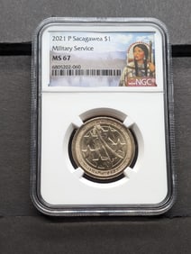 2021-P Military Service $1 Coin - NGC MS67