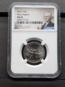 2022-P Maya Angelou Quarter - NGC MS68