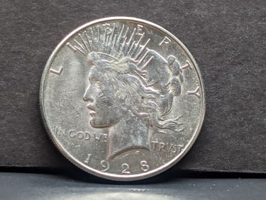 1928-S Peace Silver Dollar - Brilliant Unc