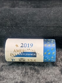 Unopened Roll Of 2019-P Pennsylvania American Innovation One Dollar Coins