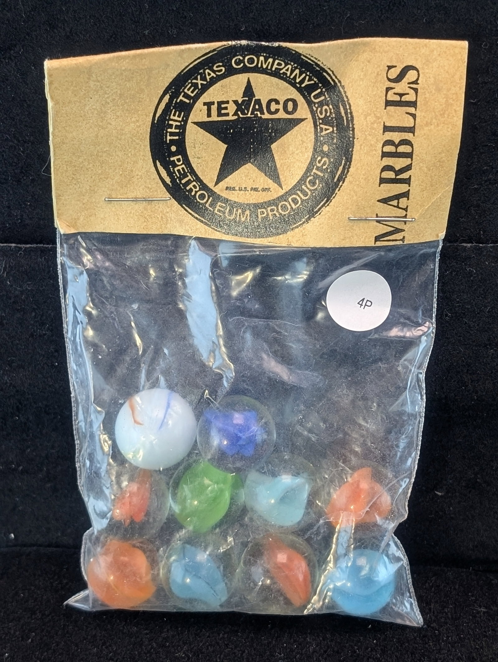 Texaco Marbles in sealed bag: Texaco Marbles in sealed bag