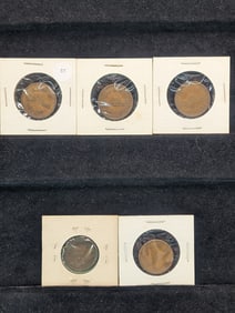 (5) Assorted Foreign Coins