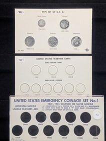 Three EMPTY Cardboard Coin Holders