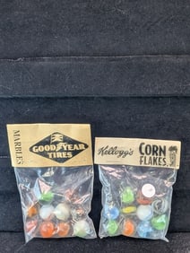 Good Year Tires and Kellogg's Corn Flakes; Marbles in sealed Bags