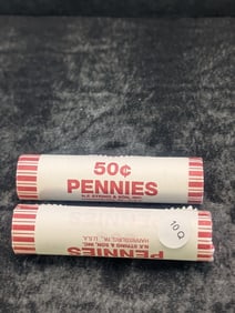 Unopened Rolls Of 2009 P&D Formative Years Lincoln Bicentennial Cents