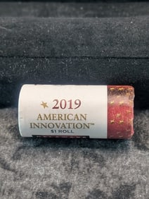 Unopened Roll Of 2019-D Delaware American Innovation One Dollar Coins