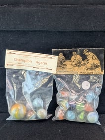 Champion Agates and AKRO Agate Marbles