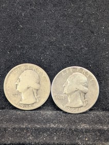 1935 & 1949 90% Silver Washington Quarters