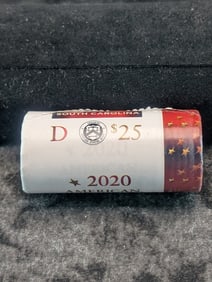 Unopened Roll Of 2020-D South Carolina American Innovation One Dollar Coins