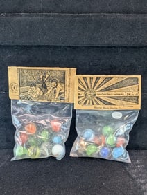 American Marble Game AKRO and  Master Made Marble Co.; Marbles in sealed Bags