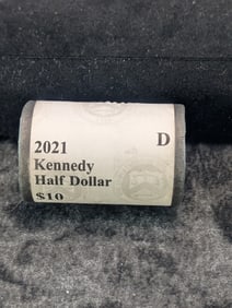 Unopened Roll Of 2021-D Kennedy Half Dollars