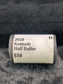 Unopened Roll Of 2020-D Kennedy Half Dollars