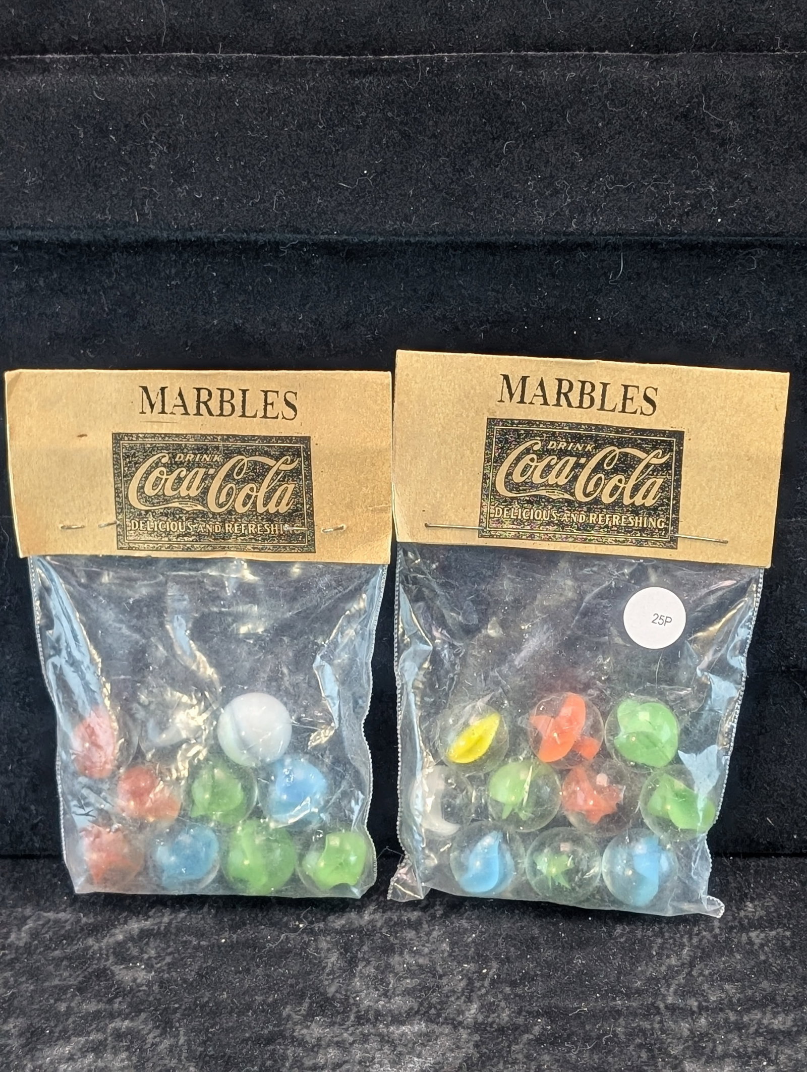 Coca Cola Marbles in sealed Bags: Coca Cola Marbles in sealed Bags