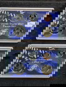 Partial 2003-S & 2006-S U.S. Proof Sets, No Boxes.
