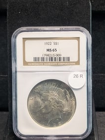 1922 -P Peace Dollar NGC 1798215-009