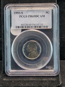 1993-S Jefferson Nickel PR69DCAM By PCGS