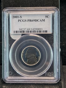 2001-S Jefferson Nickel PR69DCAM By PCGS