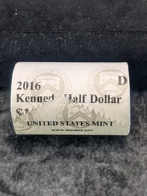 Unopened Roll Of 2016-D Kennedy Half Dollars