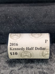 Unopened Roll Of 2016-P Kennedy Half Dollars