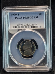 1990-S Jefferson Nickel PR69DCAM By PCGS