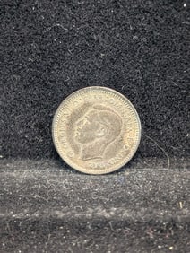 1943-D (90% Silver-Great Details-EF, WWII Era) Australian Kangaroo, Three Pence, 82 Years old!
