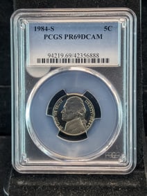 1984-S Jefferson Nickel PR69DCAM By PCGS