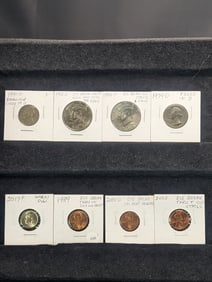 (8) Coins W/Errors & Die Breaks