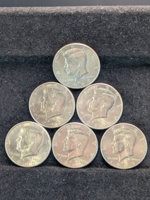 1989 P&D, 1990 P&D, 19912-P, & 1993-P Kennedy Half Dollars