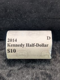 Unopened Roll Of 2014-D Kennedy Half Dollars