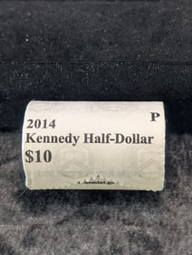 Unopened Roll Of 2014-P Kennedy Half Dollars