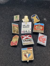 10 Older Soviet Badge-Pins