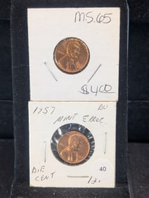 1957 P&D Lincoln Wheat Cents