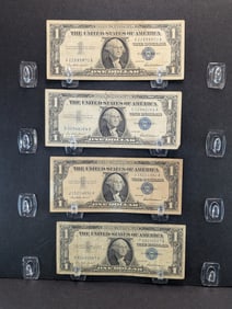 (4) 1957 $1 Silver Certificate Notes