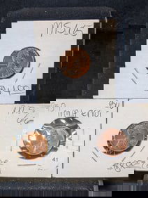 1957 Mint Error, 1958-P, & 1958-D Lincoln Wheat Cents