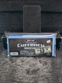 100 BCW Currency Sleeves, New/Sealed