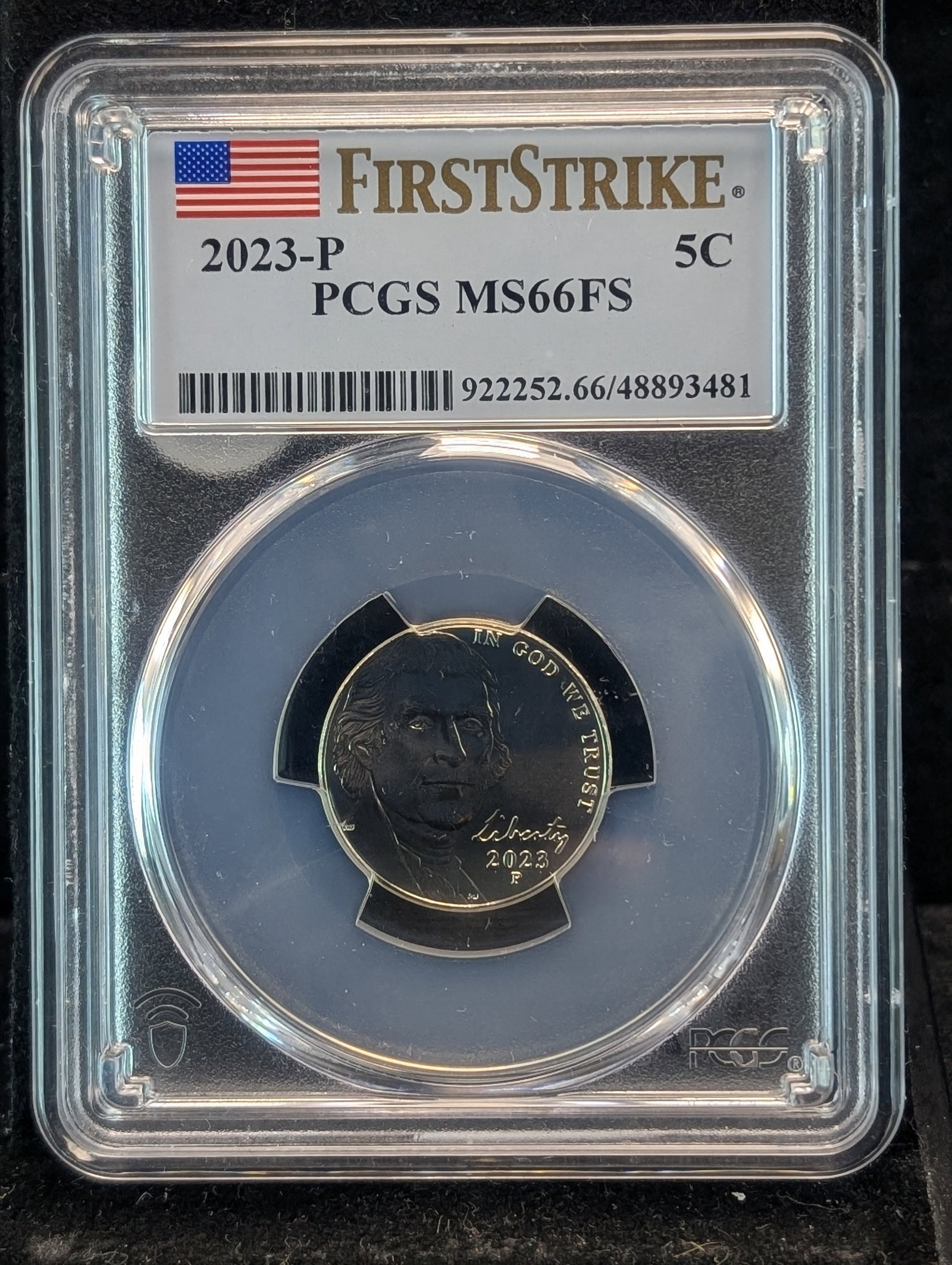 2023-P Jefferson Nickel MS66FS By PCGS: 2023-P Jefferson Nickel MS66FS By PCGS