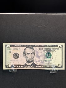 2021 $5 U.S. Federal Reserve Star Note